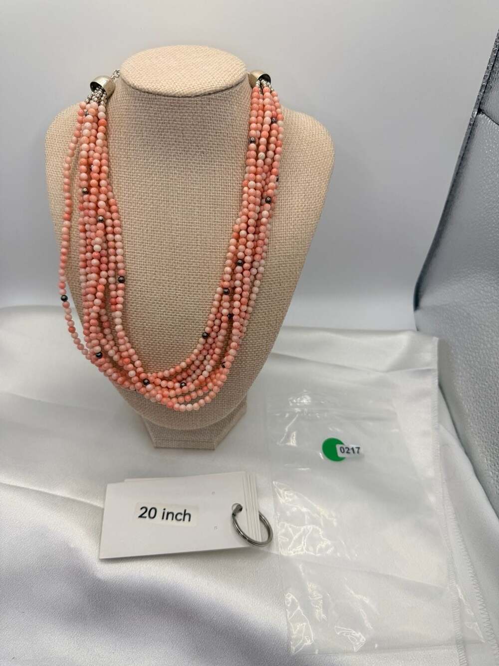 Jay King DTR 20 Inch Multi Strand Angel Skin Coral